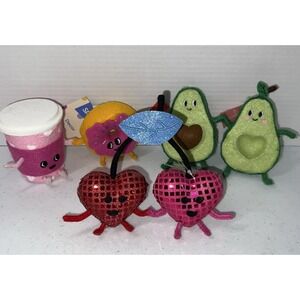 Target Spritz Valentine Felt Duos-3 Pairs-Avocados Cherries‎ Coffee/Donut NWT